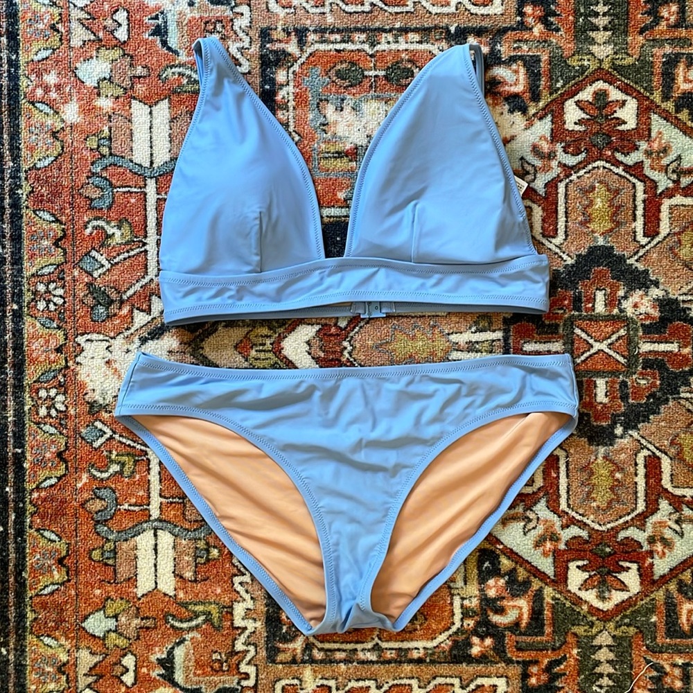 J. Crew Light Blue Bikini Set